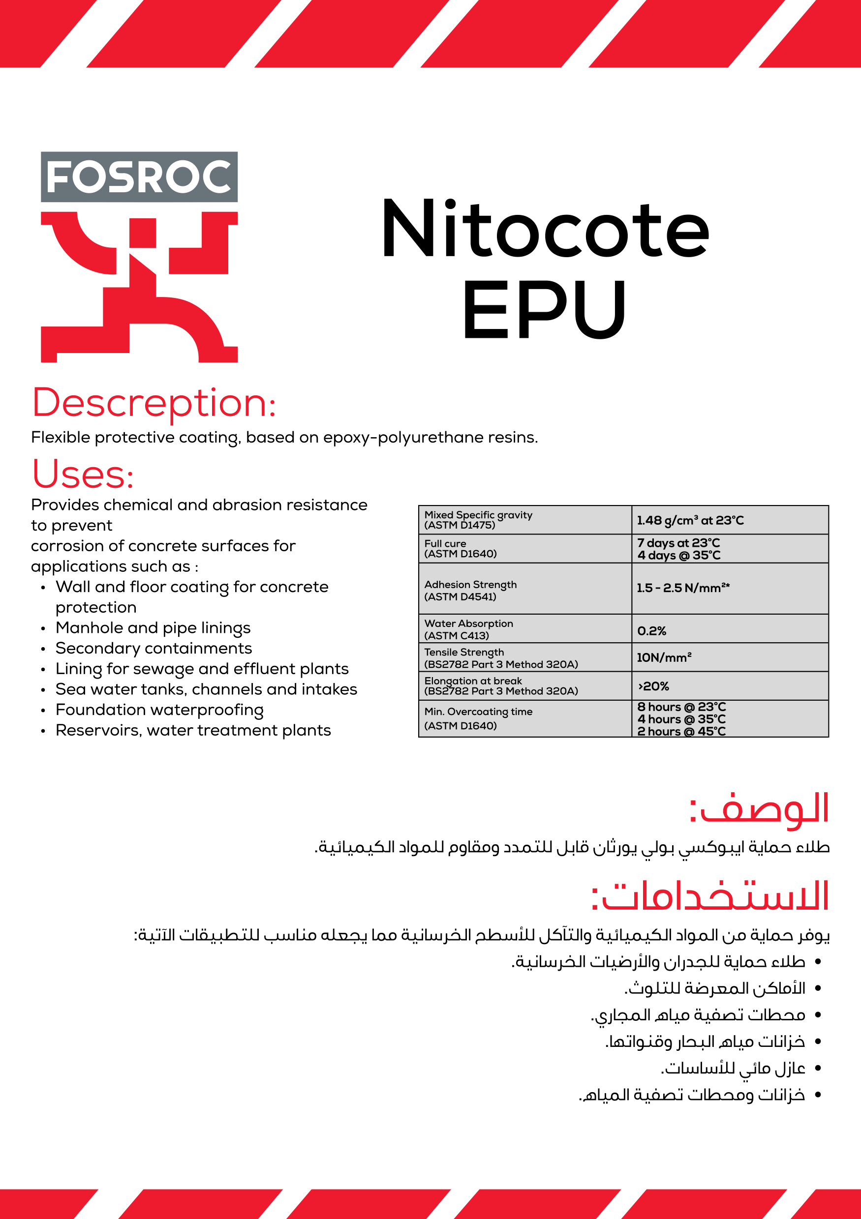 Fosroc Nitocote EPU Chemical resistant protective coating